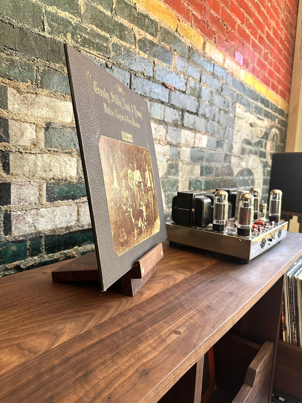Thumbnail: Now spinning record stand - Now Playing stand - On deck record stand - Record di