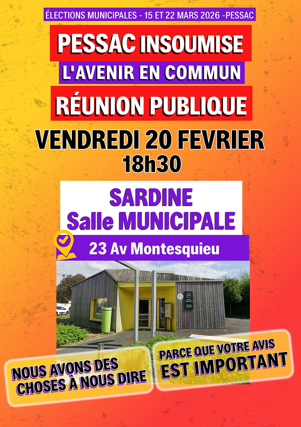REUNION PUBLIQUE SARDINE