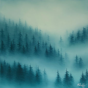 Bespoke Alpine Forest Painting
