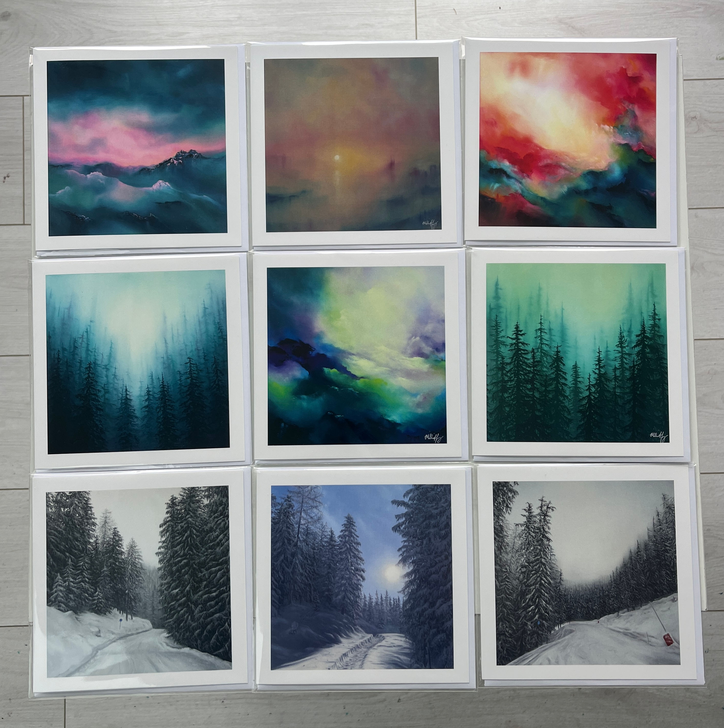 Full set of greetings cards (9 pack)