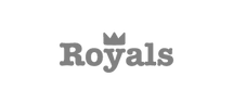 Royals pet brand logo with crown symbol.