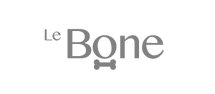 Logo Le Bone pet brand on a dark background.