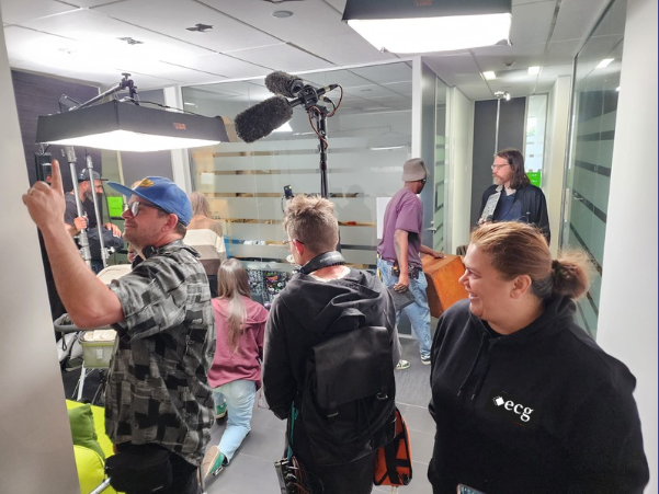 Puti - filming at ECG Remuera Office, Auckland