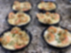 Crab stuffed Shrimp Linguine Alfredo