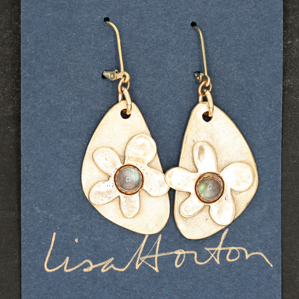 Large Teardrop/Bronze set with Labradorite