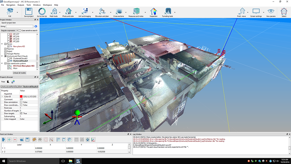 Placing axis points