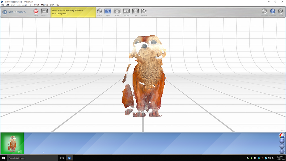 Scan Data Shown