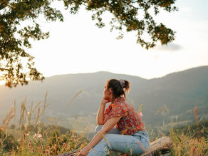 Woman staring at nature