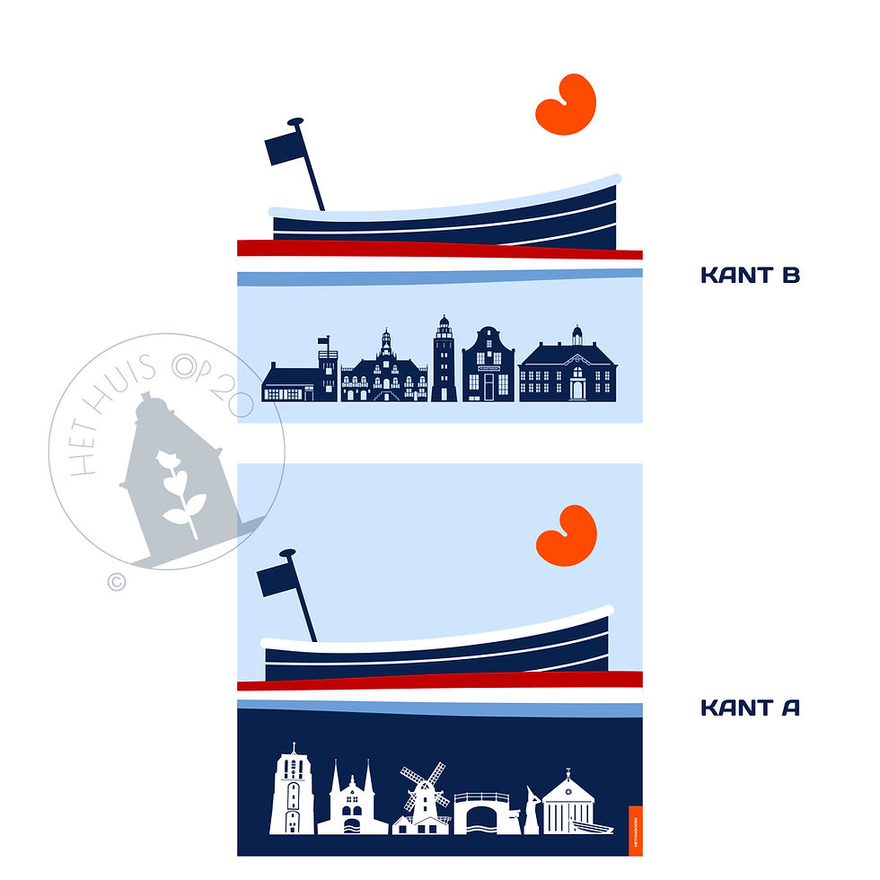 Thumbnail: Kussen Elfsteden Sloep - vlag NL