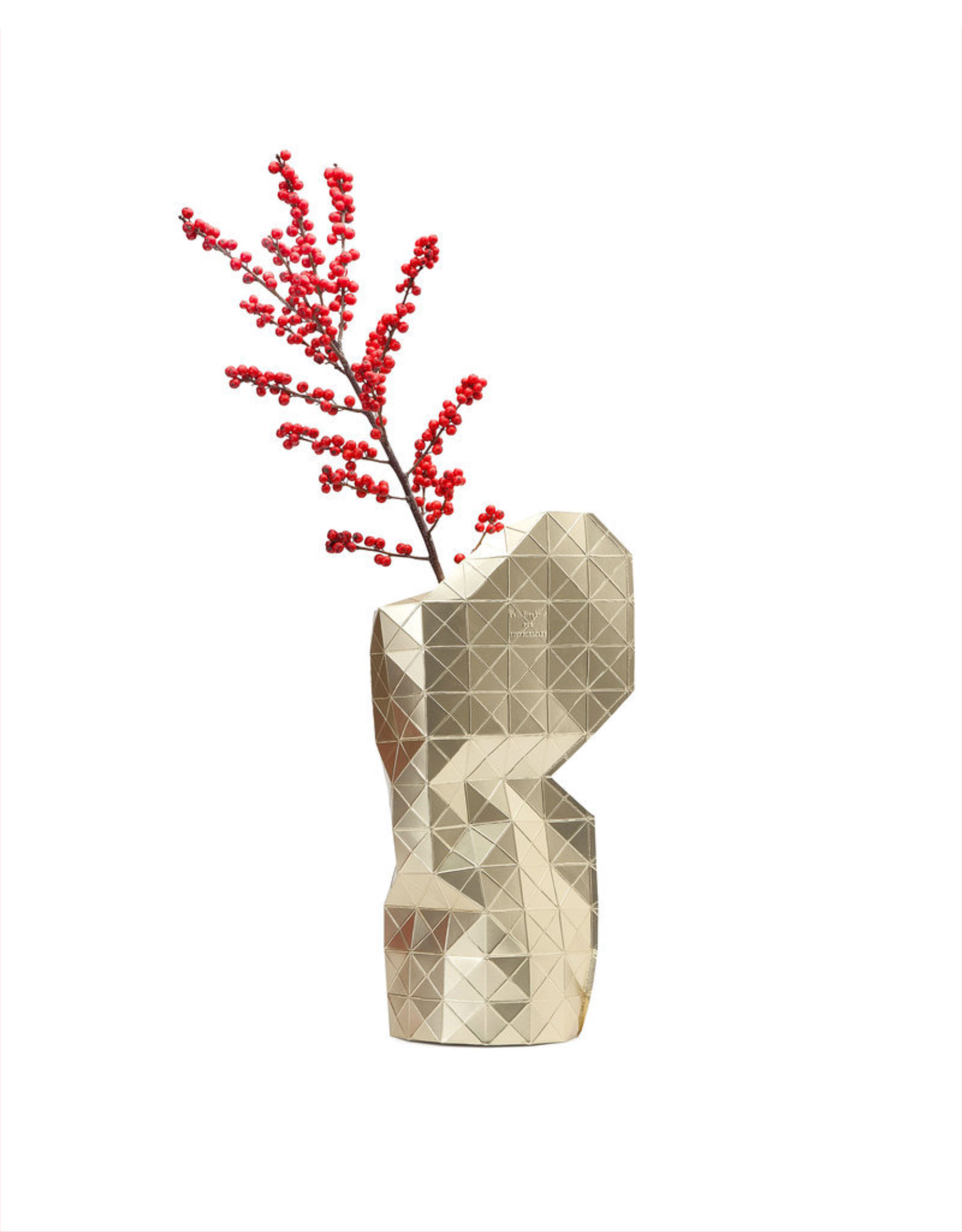 Papieren vaas cover Gold (groot)