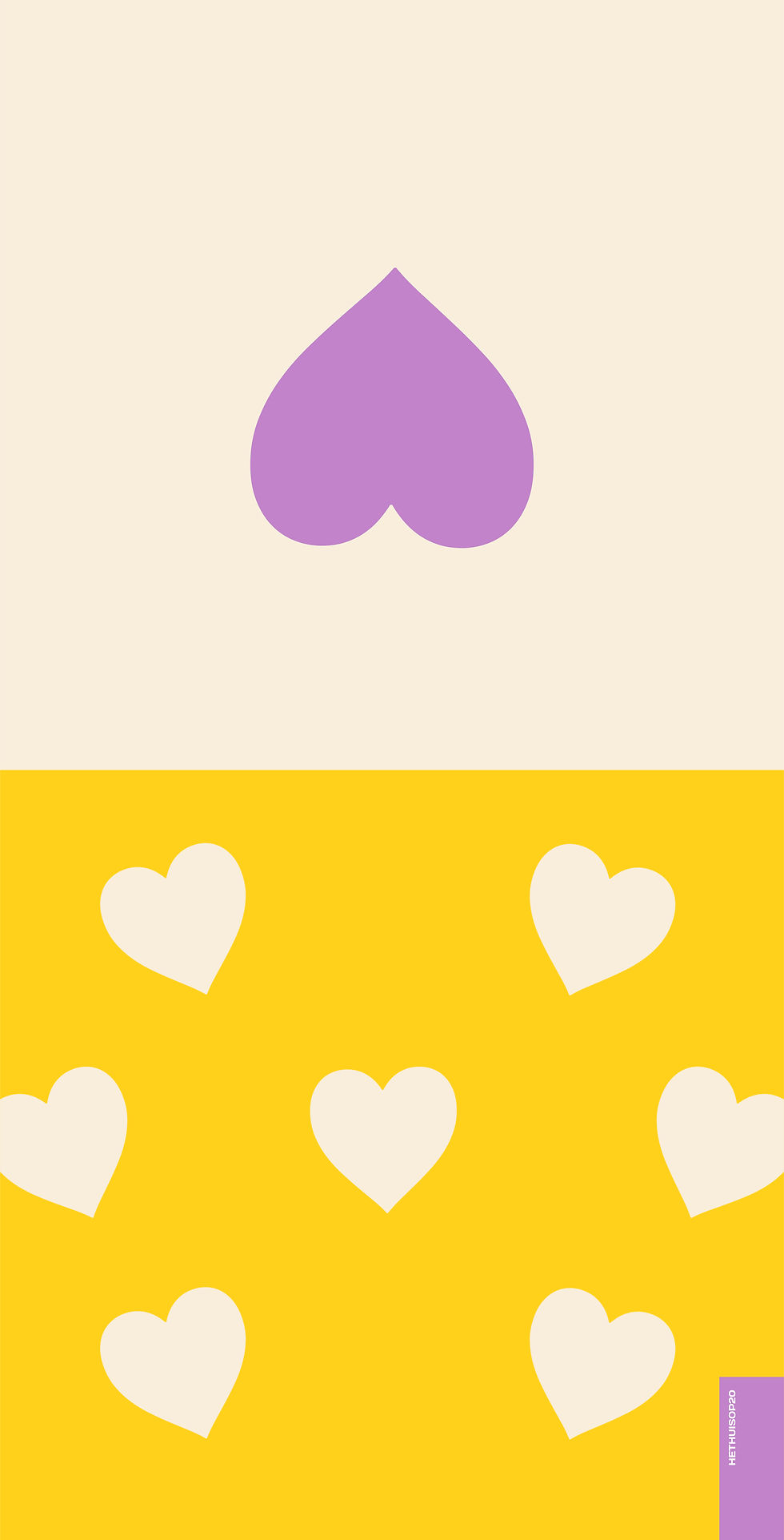 Thumbnail: Hearts - lila geel