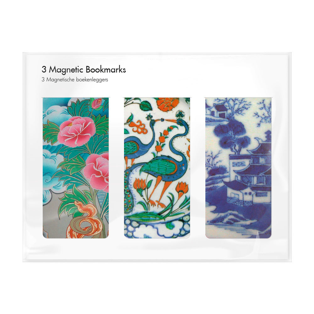 Set van 3, Magnetische boekenleggers Chinees porselein