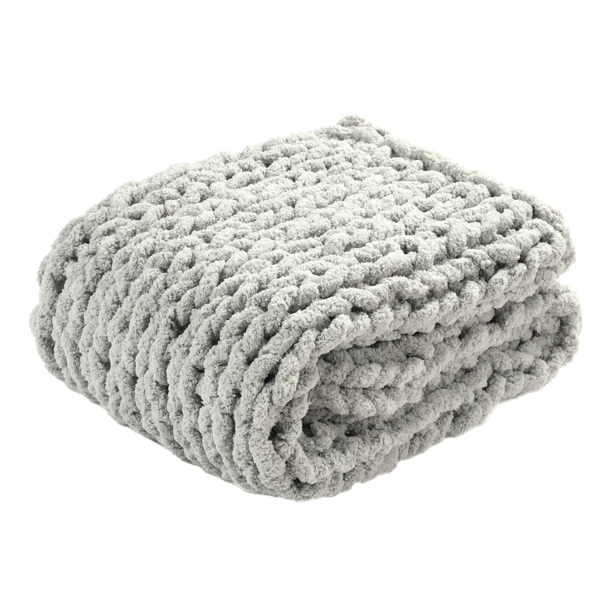 Light Grey Chunky Throw