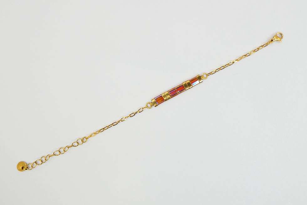 Miniature : Bracelet Vénus - Topaze / Doré
