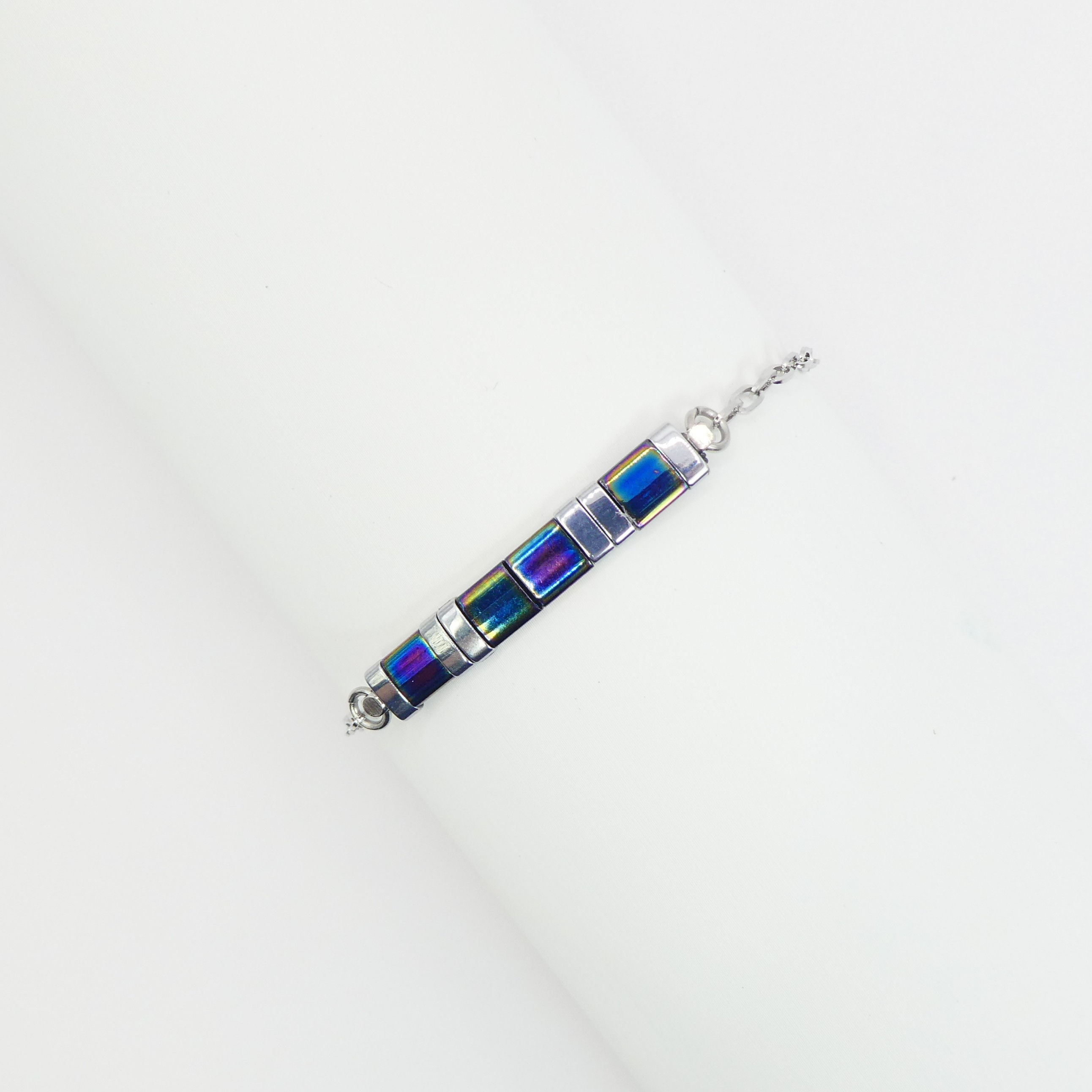 Bracelet Vénus - Bleu Nuit Irisé / Argenté