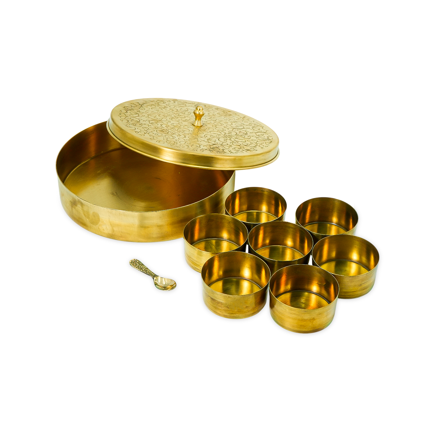 Traditional Indian Spice Box | Pure Brass