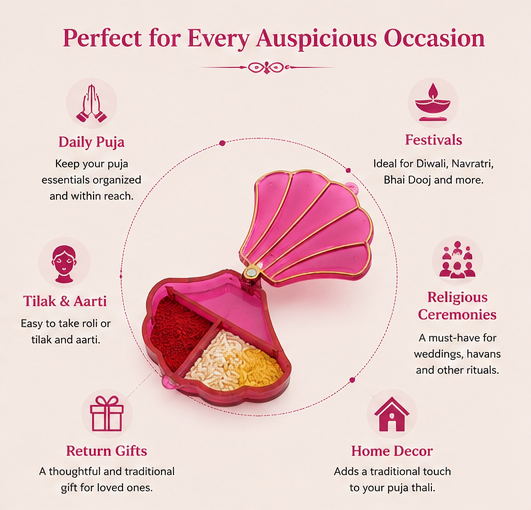 Shell-Shaped Pooja Essentials Box