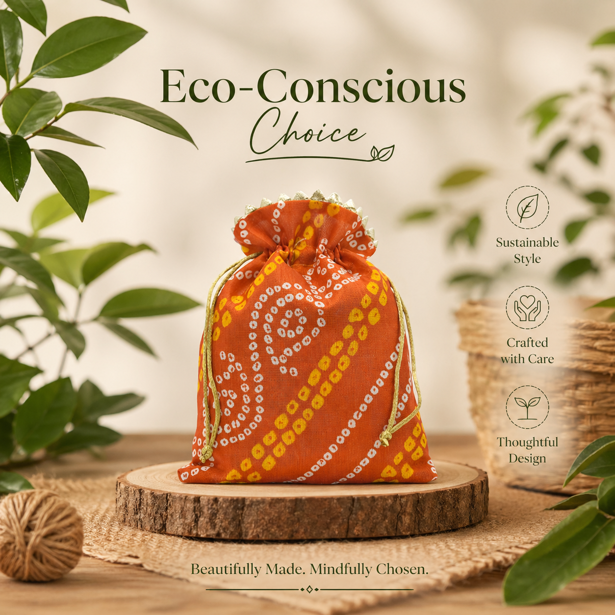 Ethnic Potli Bag Traditional Drawstring Pouch