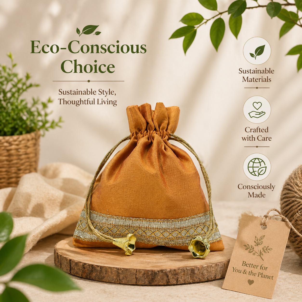 Traditional Potli Bag Ethnic Drawstring & Stylish