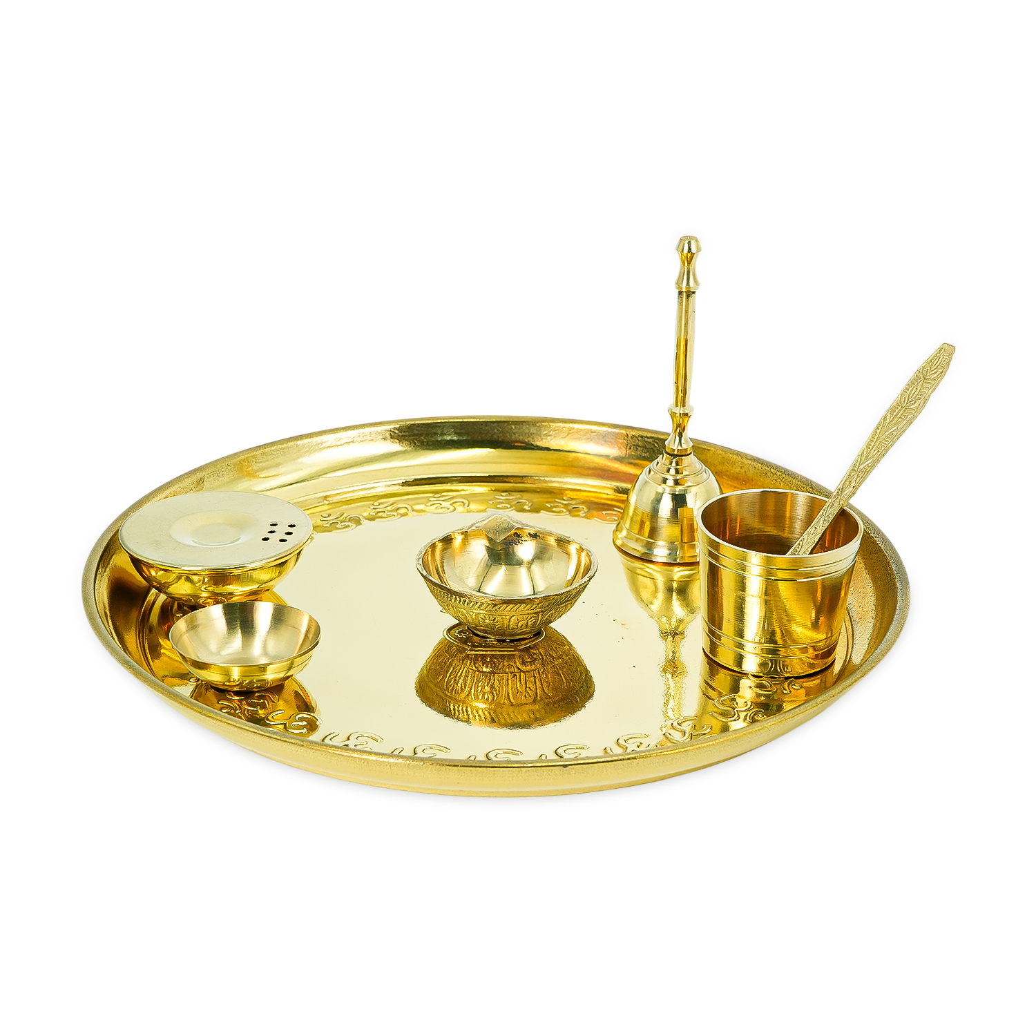 Ritual Thali | 22k Gold Coated Pure Brass