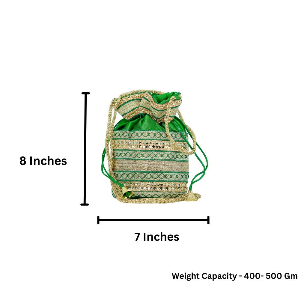 Traditional Designer Potli Bag Drawstring Ethnic Pouch
