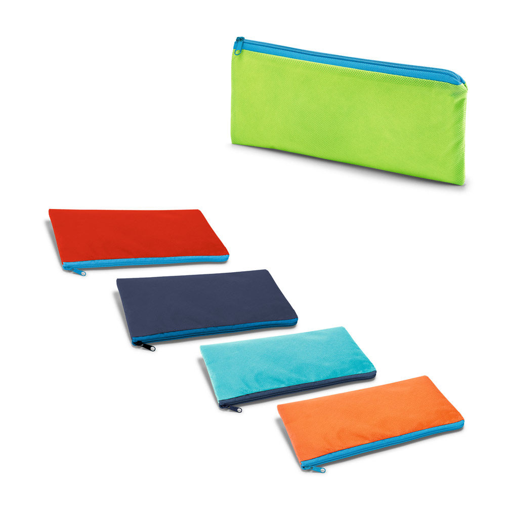 Estojo COLORIT em non-woven para materiais escolares.