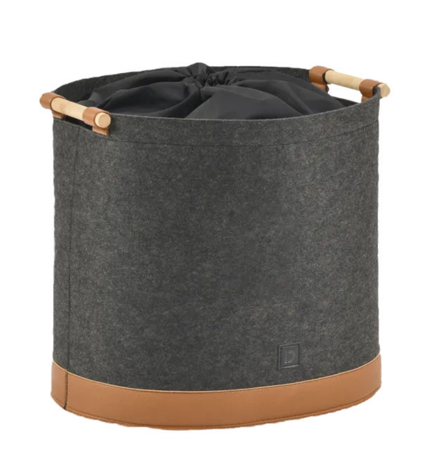 CASUAL Pelletkorb in Grau und Braun – Elegante Aufbewahrung, 50 × 45 cm