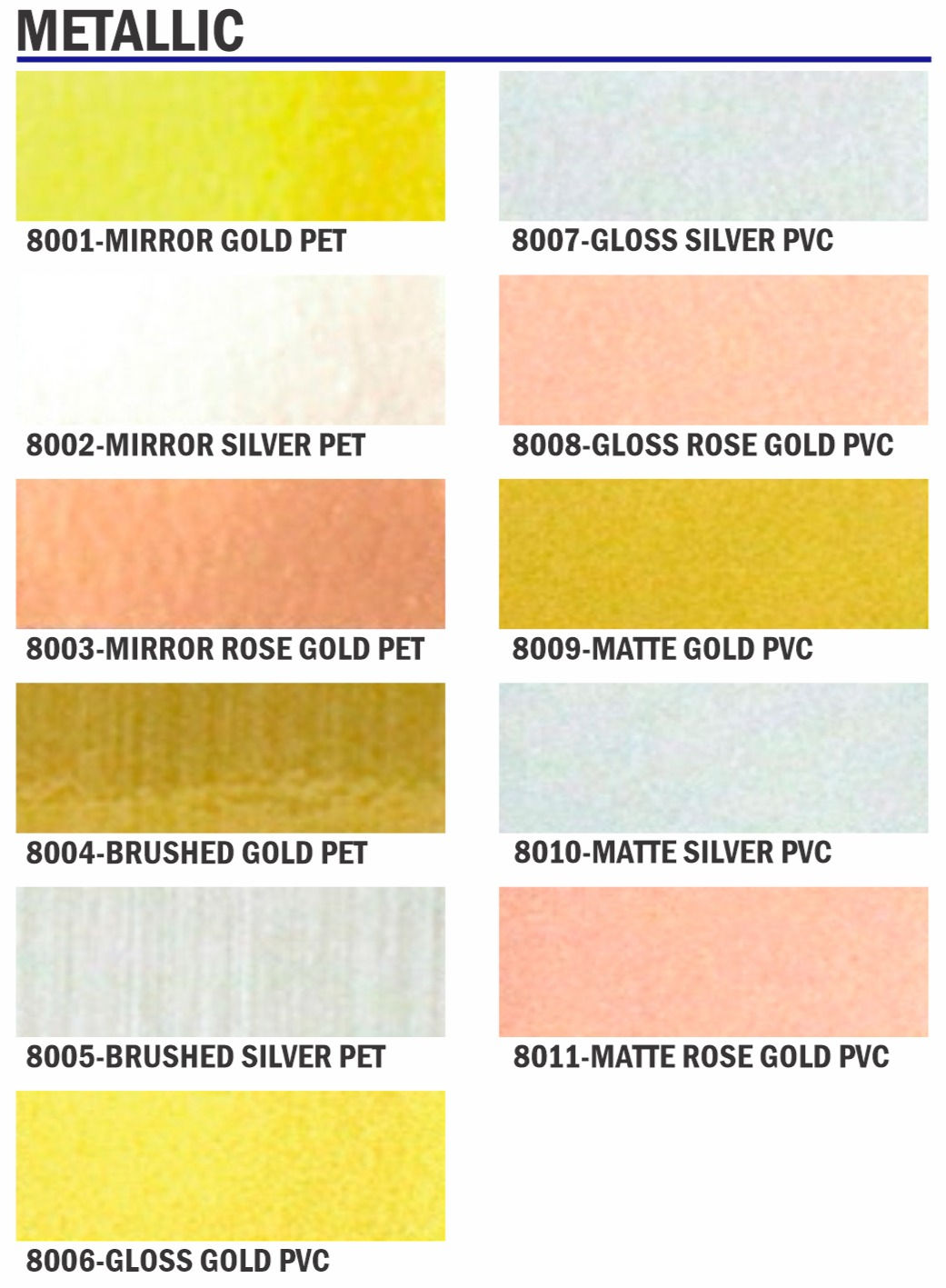 Vinil Autoadherible Metallic