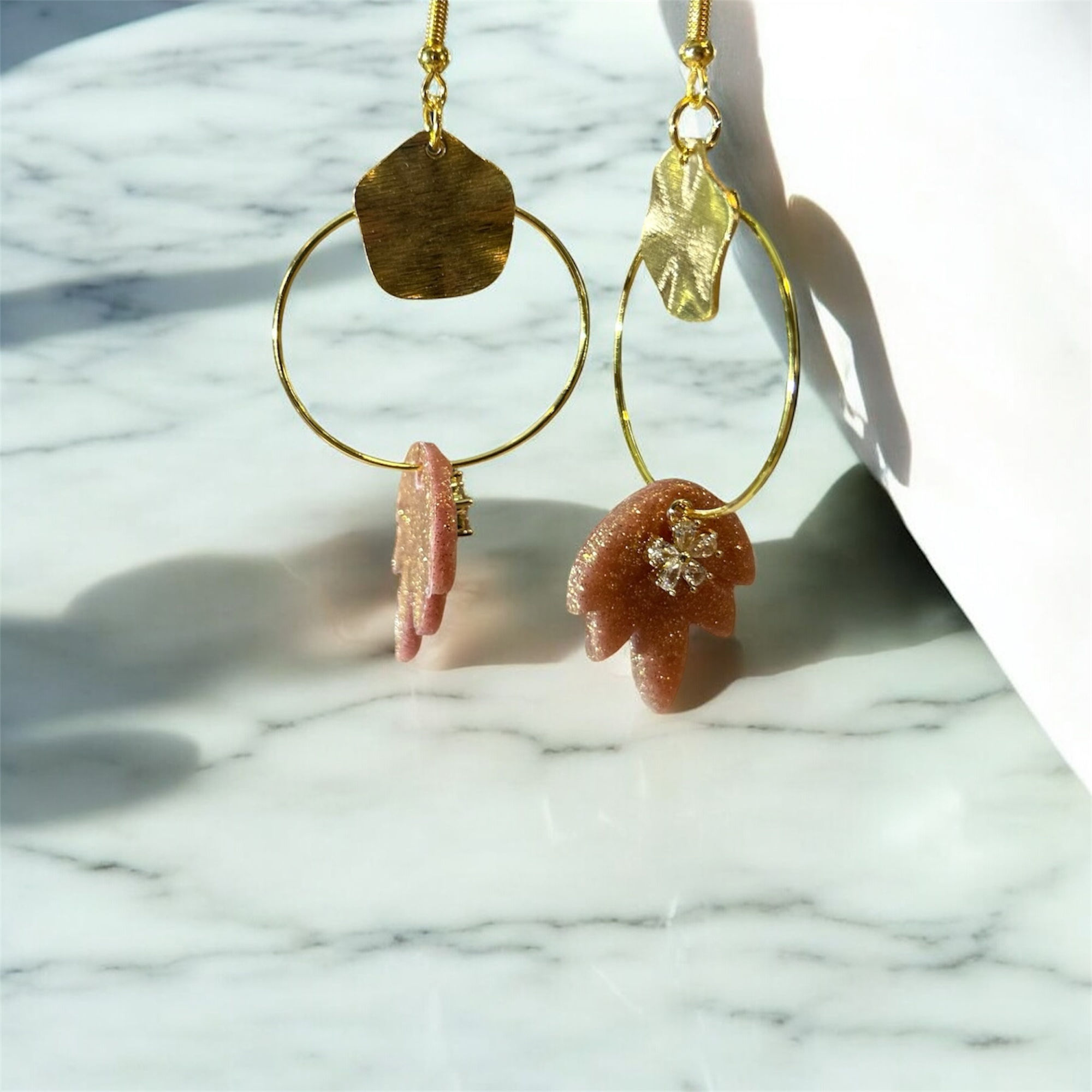 Boucles d’oreilles Fimo  - Lueur florale 