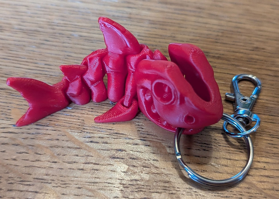 Thumbnail: Figit Skeleton Shark keyring