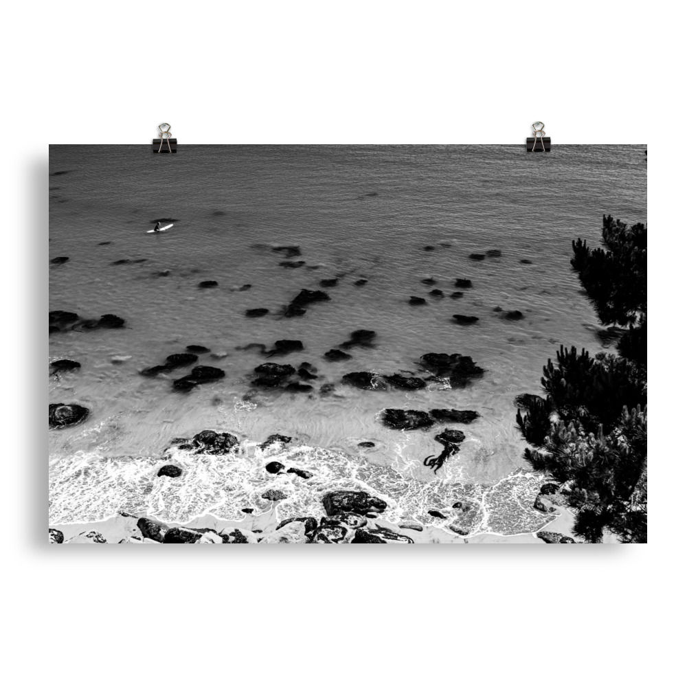 The Surfer, Santa Cruz, California (B&W)