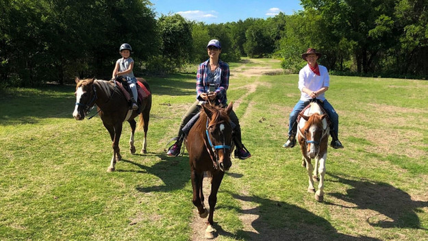 Mother’s Day scenic horseback trail rides at Benbrook Stables in Fort Worth, Texas with beautiful countryside views and family-friendly outdoor fun.