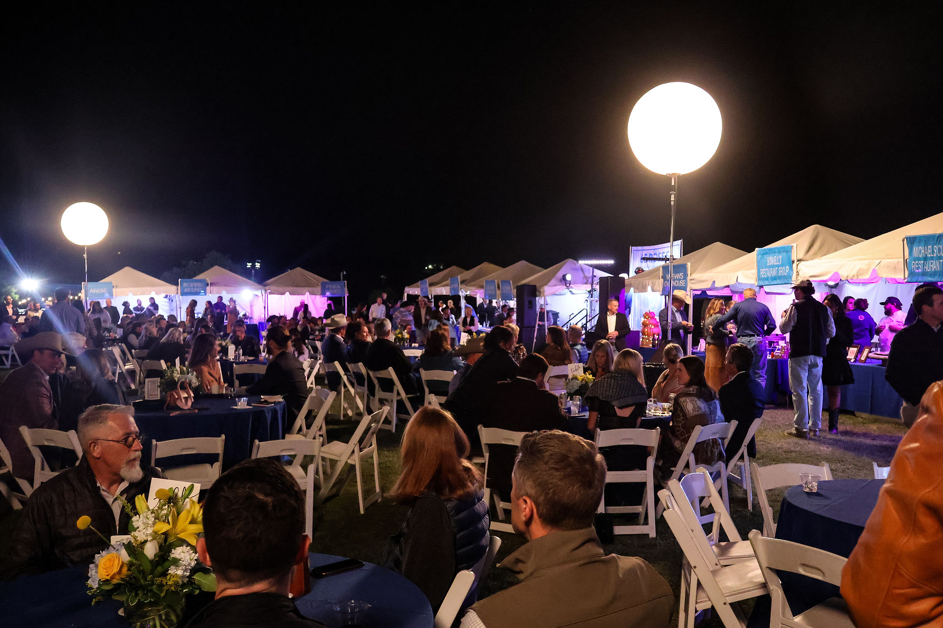 65 Roses Fundraiser at Benbrook Stables Venue in Fort Worth, Texas, bringing together over 355 community leaders, top chefs, and restaurants to support those affected by cystic fibrosis. The event takes place in a spacious venue with flexible indoor and outdoor areas.