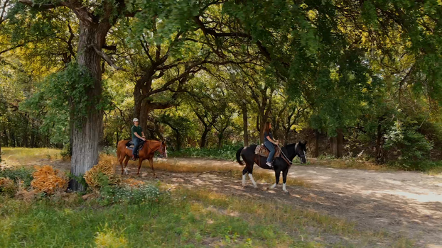 Scenic Texas trail ride led by guides at Benbrook Stables Fort Worth