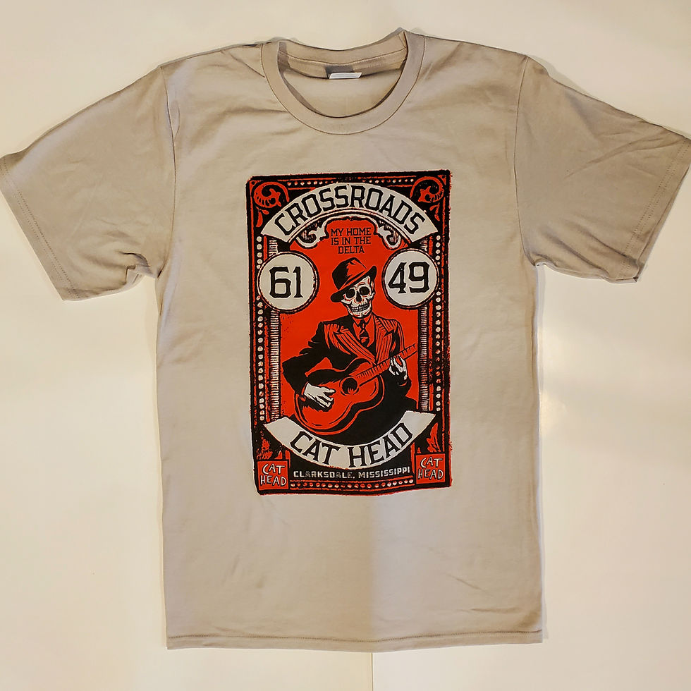 Crossroads Juke Joint Skull T-shirt (orange print)