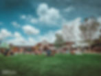 The front lawn of New Belgium Brewing in Fort Collins Colorado