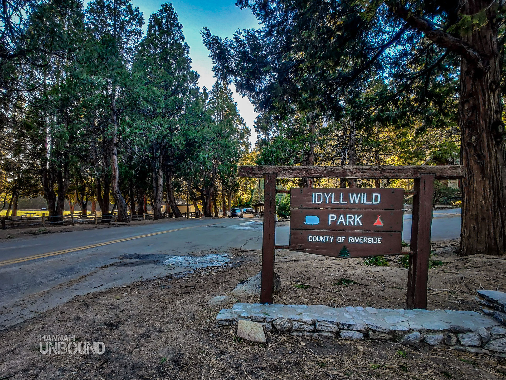 A sig that reads Idyllwild Park