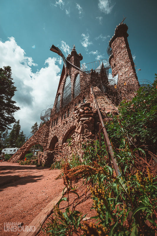 The front of Bishop Castle in Rye Colorado