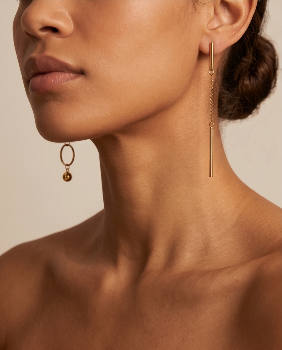 Boucles d’oreilles Gravity portées