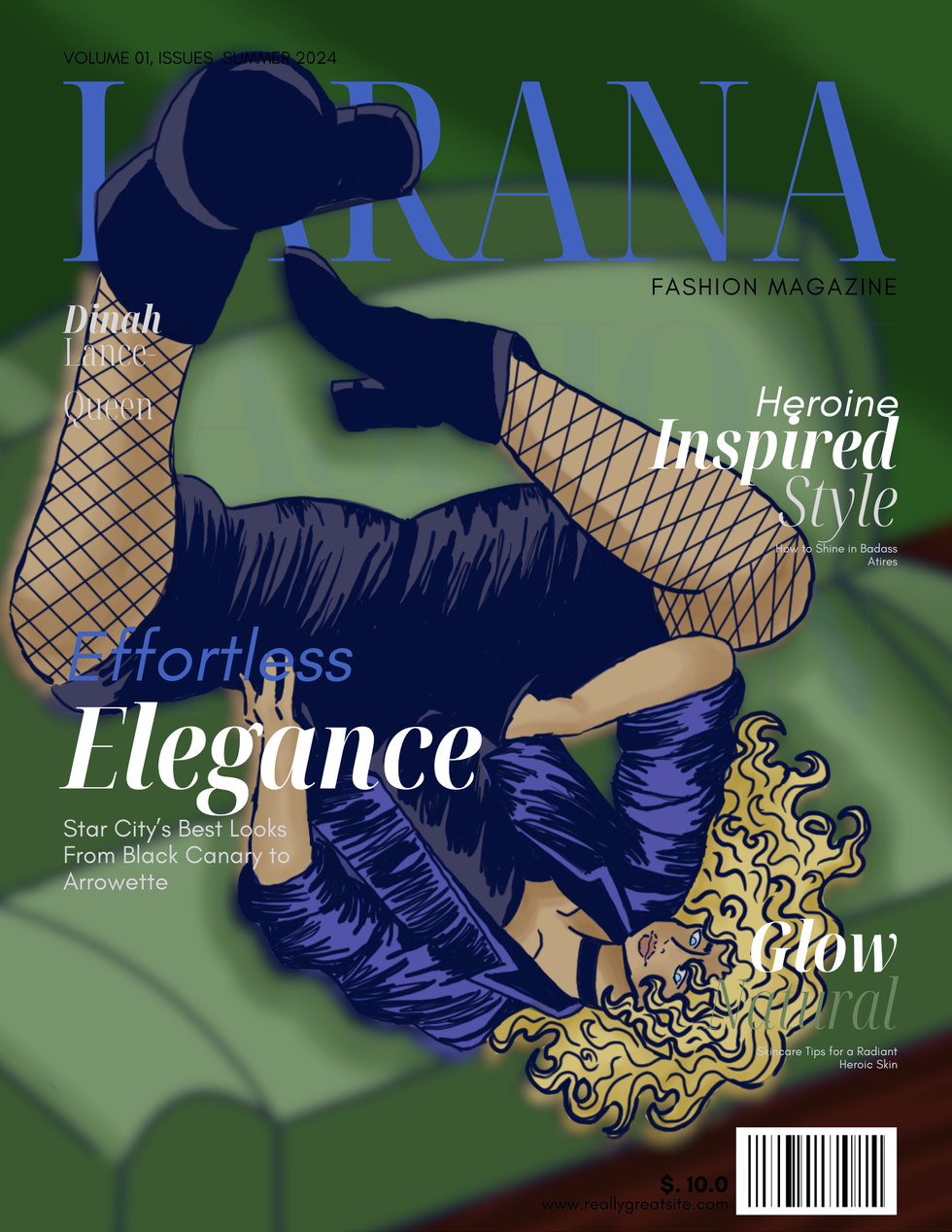 Blue and White Elegant Magazine Cover Design