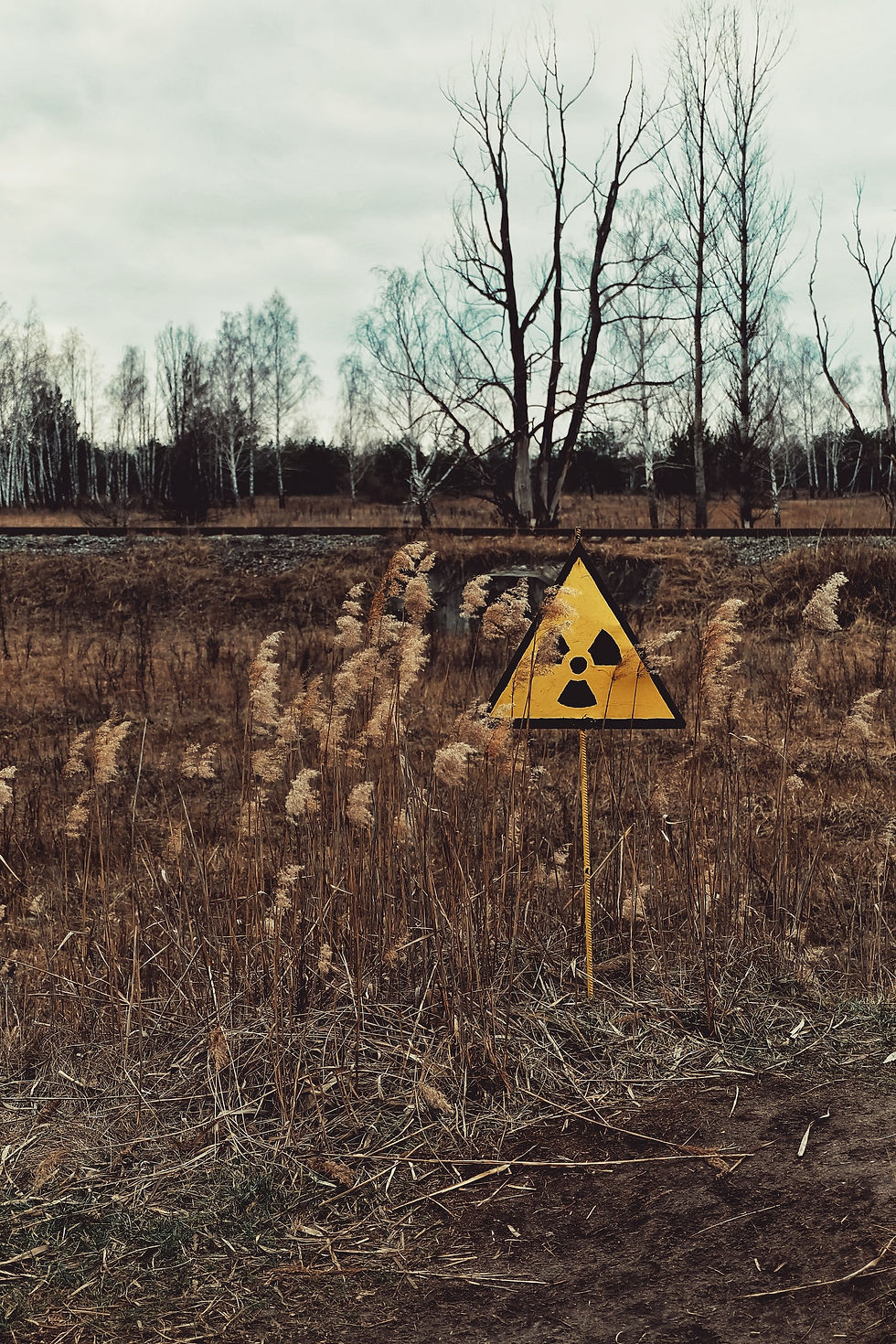 Radiation sign at Chernobyl.