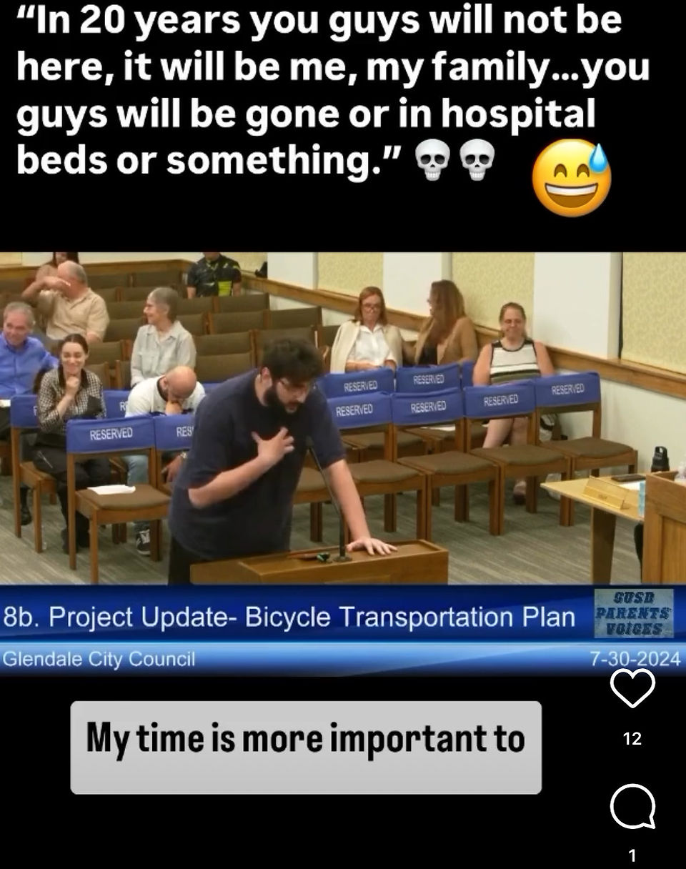 Threatening to kill cyclists Andrew Zadourian glendale california