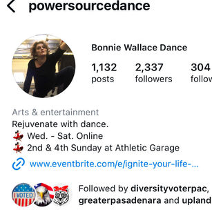 Bonnie Wallace dance power source dance instagram