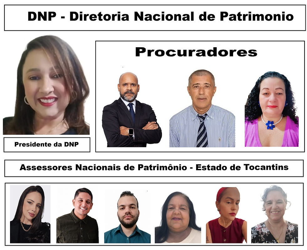 DNP - Diretoria Nacional de Patrimônio, com seus procuradores e assessores, preparada para organização dos terrenos e áreas de terra necessários para implantação do projeto no Estado de Tocantins.