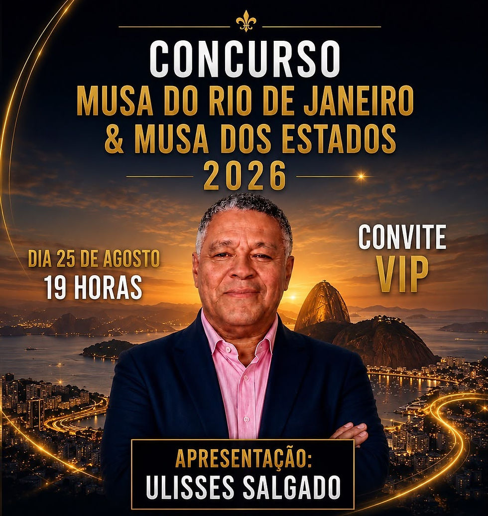 Ulisses Salgado, organiza mais um encantador Concurso de Musa do Rio de Janeiro 2026 e contou com a presença do Comendador Roberto Reis dentre os jurados.