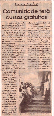 Comunidade terá cursos gratuitos