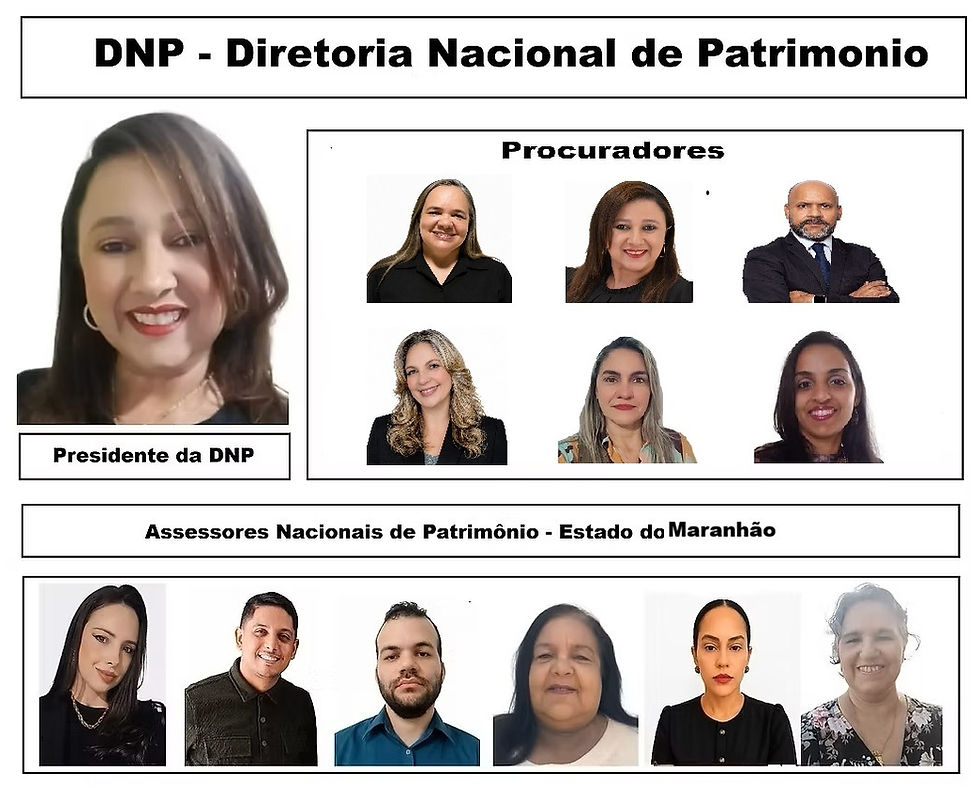 DNP - Diretoria Nacional de Patrimônio, com seus procuradores e assessores, preparada para organização dos terrenos e áreas de terra necessários para implantação do projeto no Estado do Maranhão.
