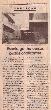 ESCOLA GANHA CURSO PROFISSIONALIZANTES

