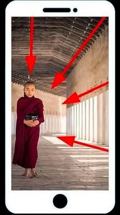 Linhas ocultas na cena...