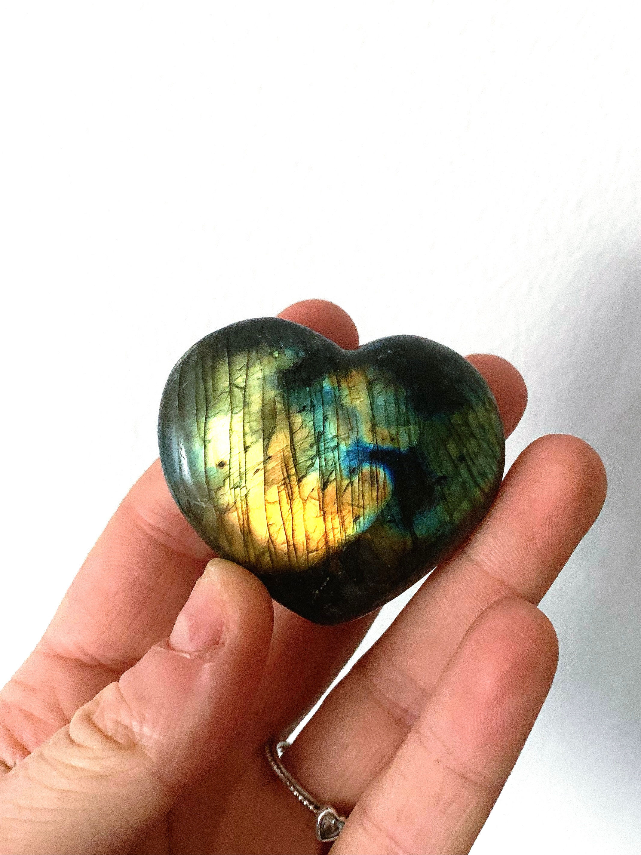 Labradorite Heart